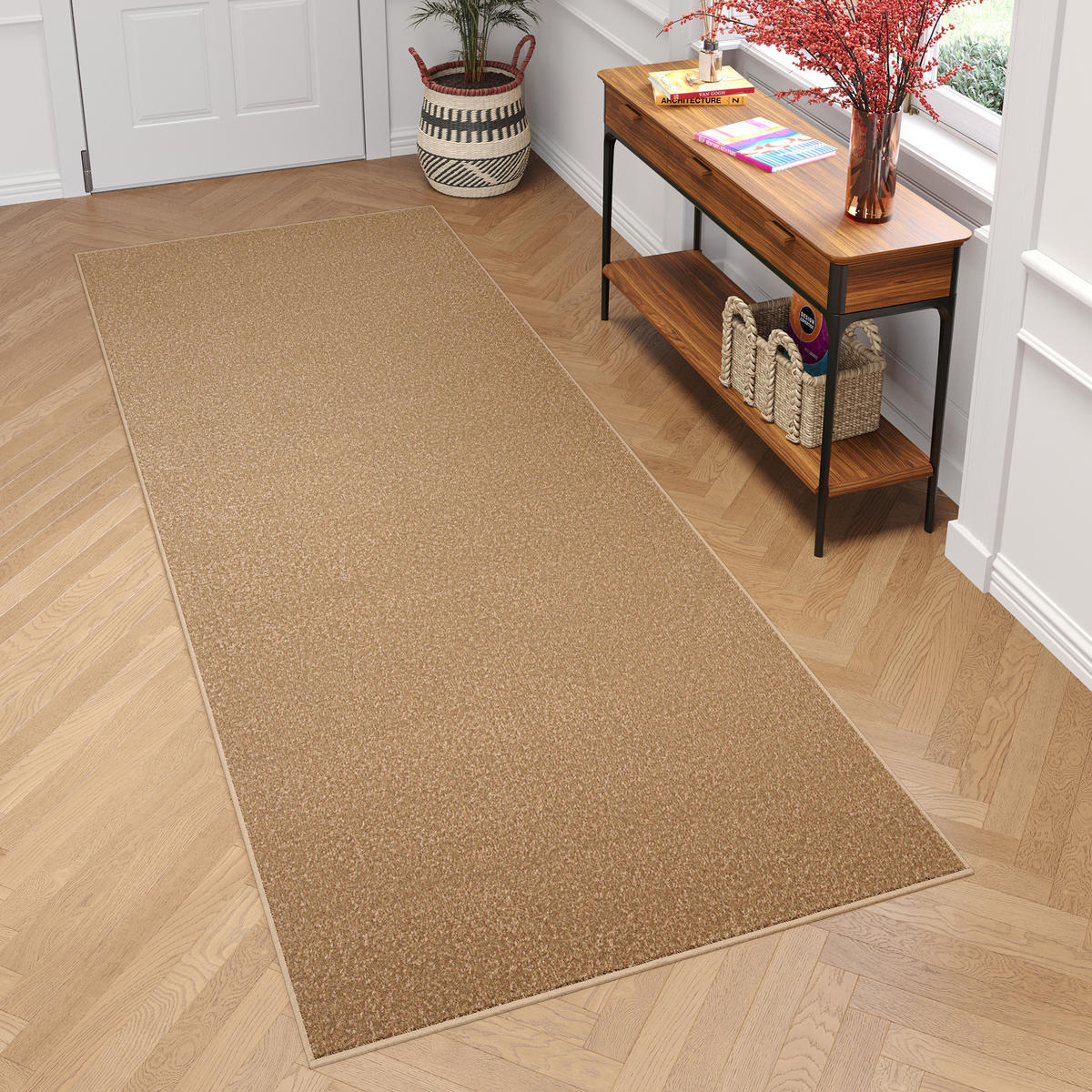 TEPPICHLÄUFER MONO Beige 90/200 cm - Beige, Textil (90/200cm) - Tapiso