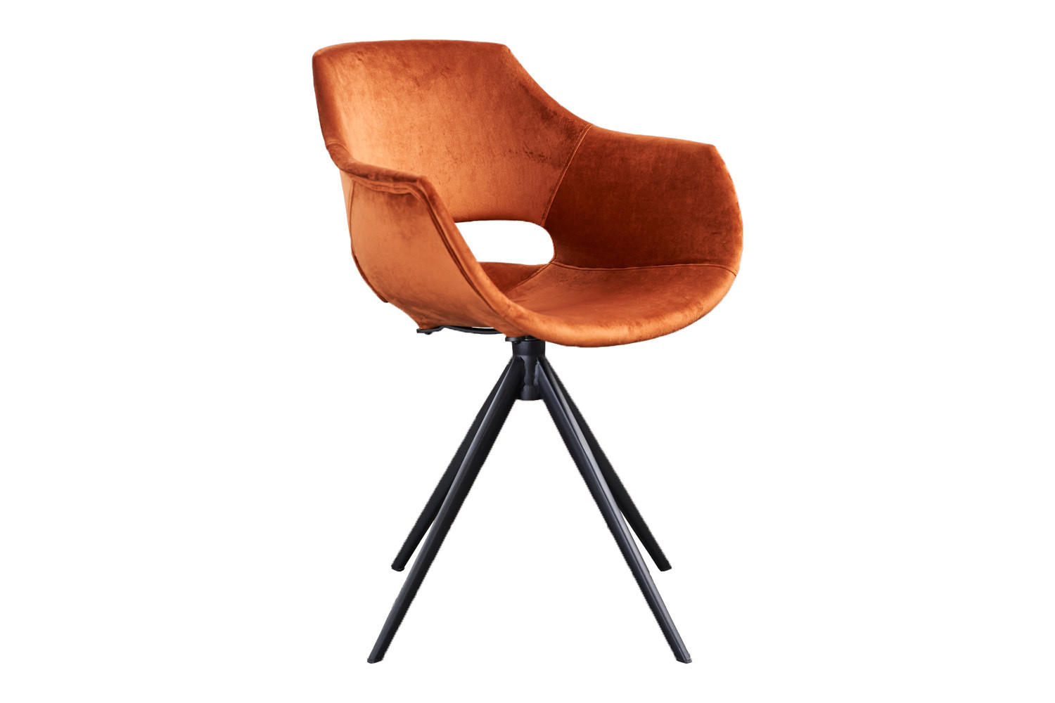 DREHSTUHL ZAJA Braun Velvet - Dunkelbraun/Braun, Textil (57/85/59cm) - KAWOLA