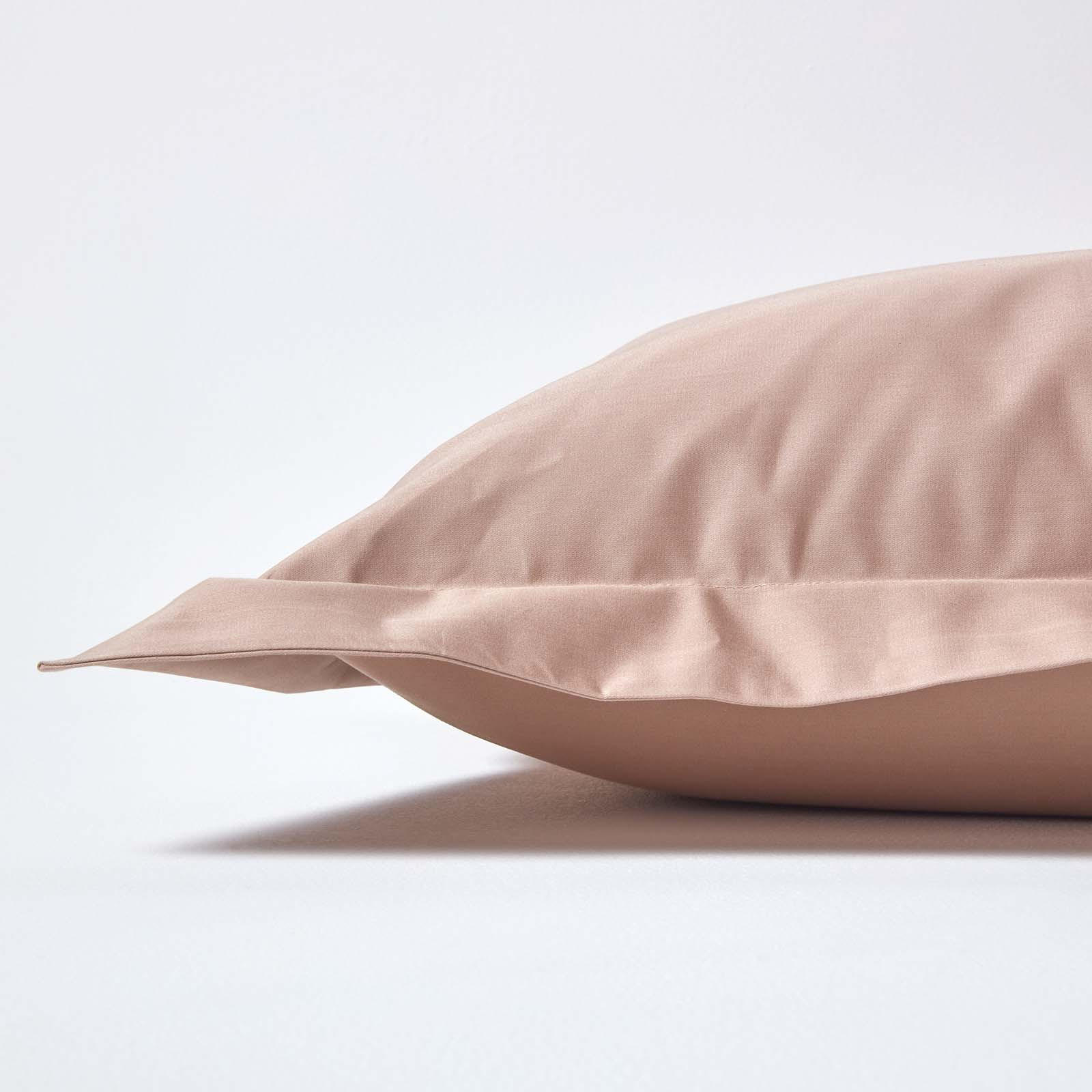 KISSENBEZUG Stehsaum Premium, Ägyptische Baumwolle, Fadendichte 1000 - Beige, Textil (48/74cm) - Homescapes