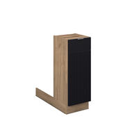 KUCHYŇSKÝ OSTROV Fame-Line, černé pruhy, 30 cm bez pracovní desky - medově dubová/černá, kompozitní dřevo (30/82/70cm) - Vicco