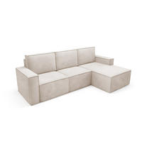 ECKSOFA Orto Beige, Dreisitzer Kordecksofa linke seite - Beige, Holzwerkstoff/Textil (180/142cm) - Bettso