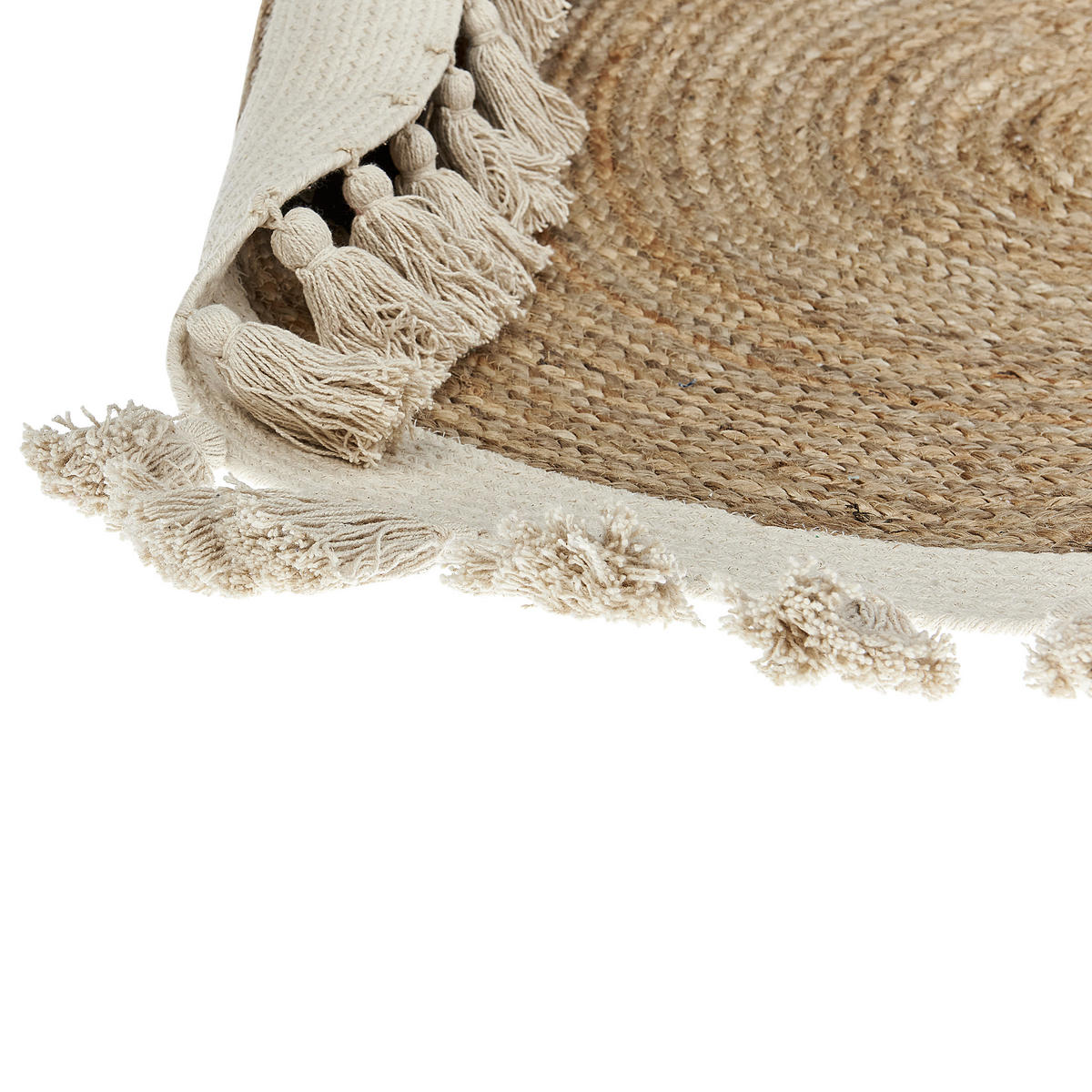 TEPPICH Beige Samsun - Beige, Textil (120/120cm) - Beliani