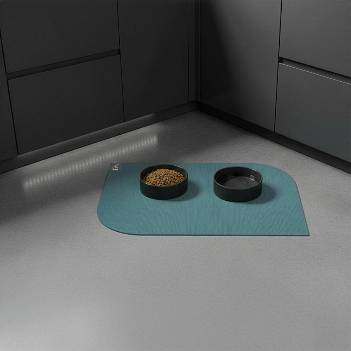 NAPFUNTERLAGE, Öko-Tex, Blattform Petrol 60 x 90 cm - Petrol, Textil (90/60cm) - SANOZOO