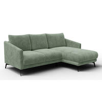 ECKSOFA VILT 3-Sitzer, mint - Schwarz/Mintgrün, Holzwerkstoff/Textil (221/156cm) - Courtois Laville