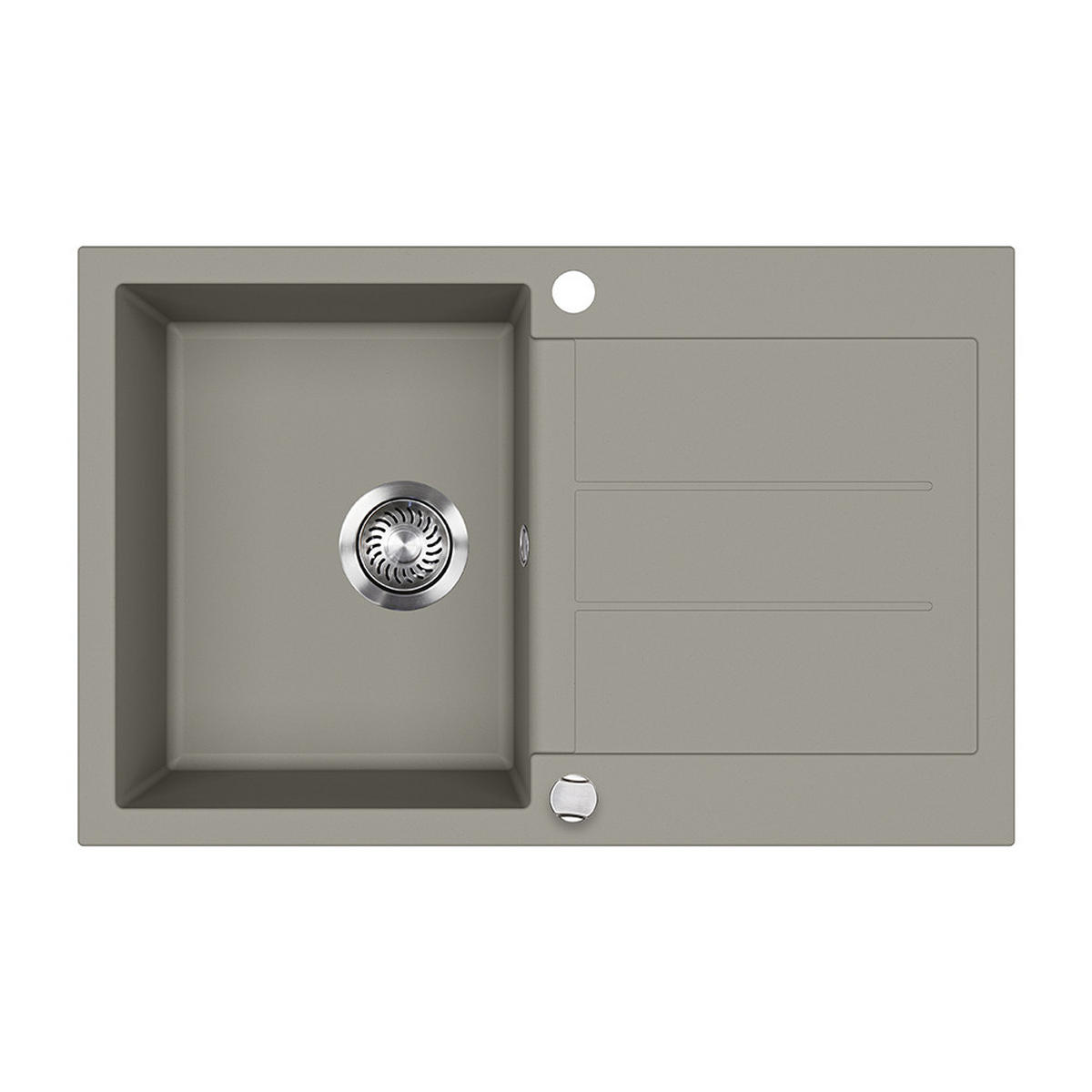 SPÜLBECKEN Kapstadt Beton 78 x 50 cm - Grau, Keramik (78/20/50cm) - Bergstroem