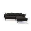 ECKSOFA GLOSS mit Schlaffunktion, Ottomane & goldenen Füßen – Samtsofa im GLOSSour-Stil mit Zierkissen, 258x167x91 cm, Rechte, BEIGE - Cappuccino, Holz/Textil (258/167cm) - DomoHome