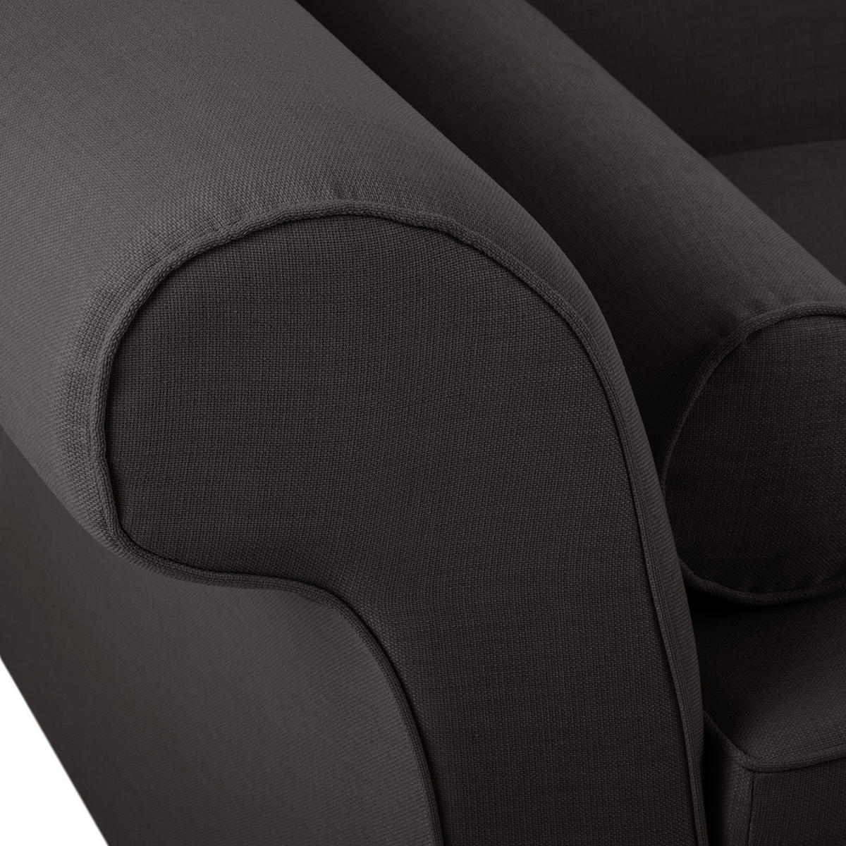 RECAMIERE - Webstoff - Grau, Textil (166/80/77cm) - home24