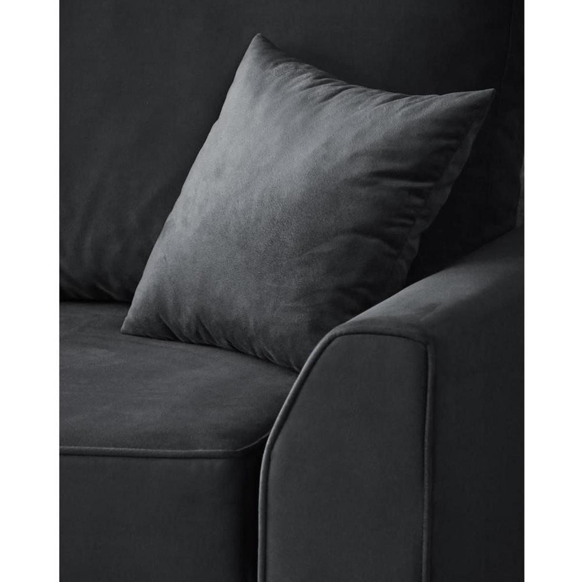 ECKSCHLAFSOFA Teramo dunkelgrau - Dunkelgrau/Schwarz, Kunststoff/Textil (235/150cm) - Beautysofa