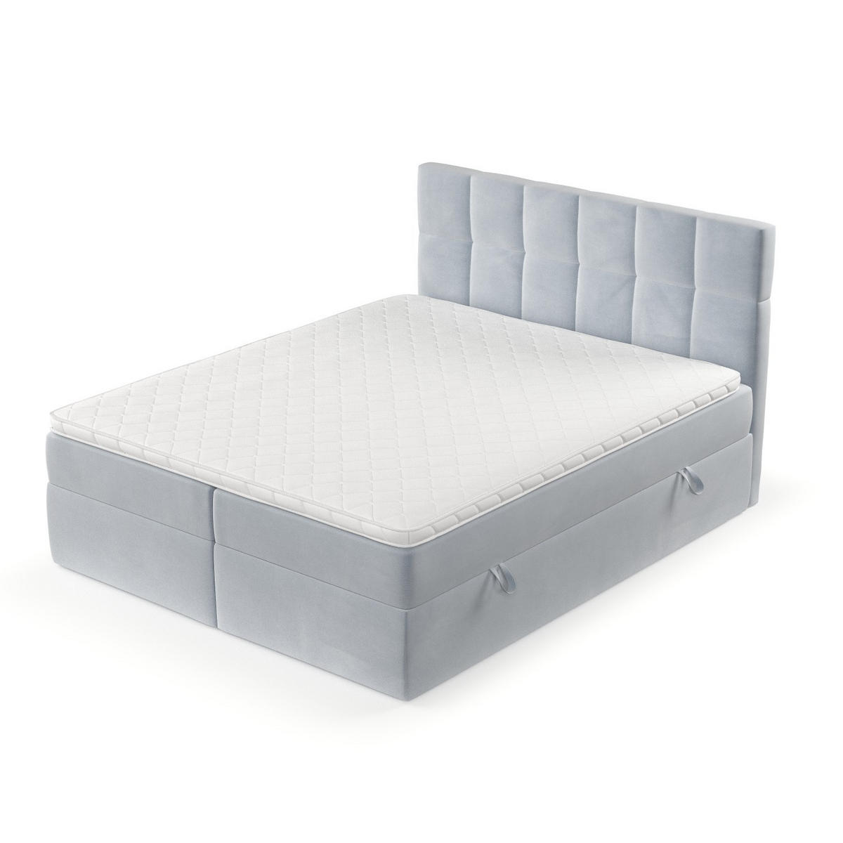 POSTEL BOXSPRING VARENO 160/200 Světle šedá - černá/světle šedá, kov/dřevo (160/200cm) - AltaBeds