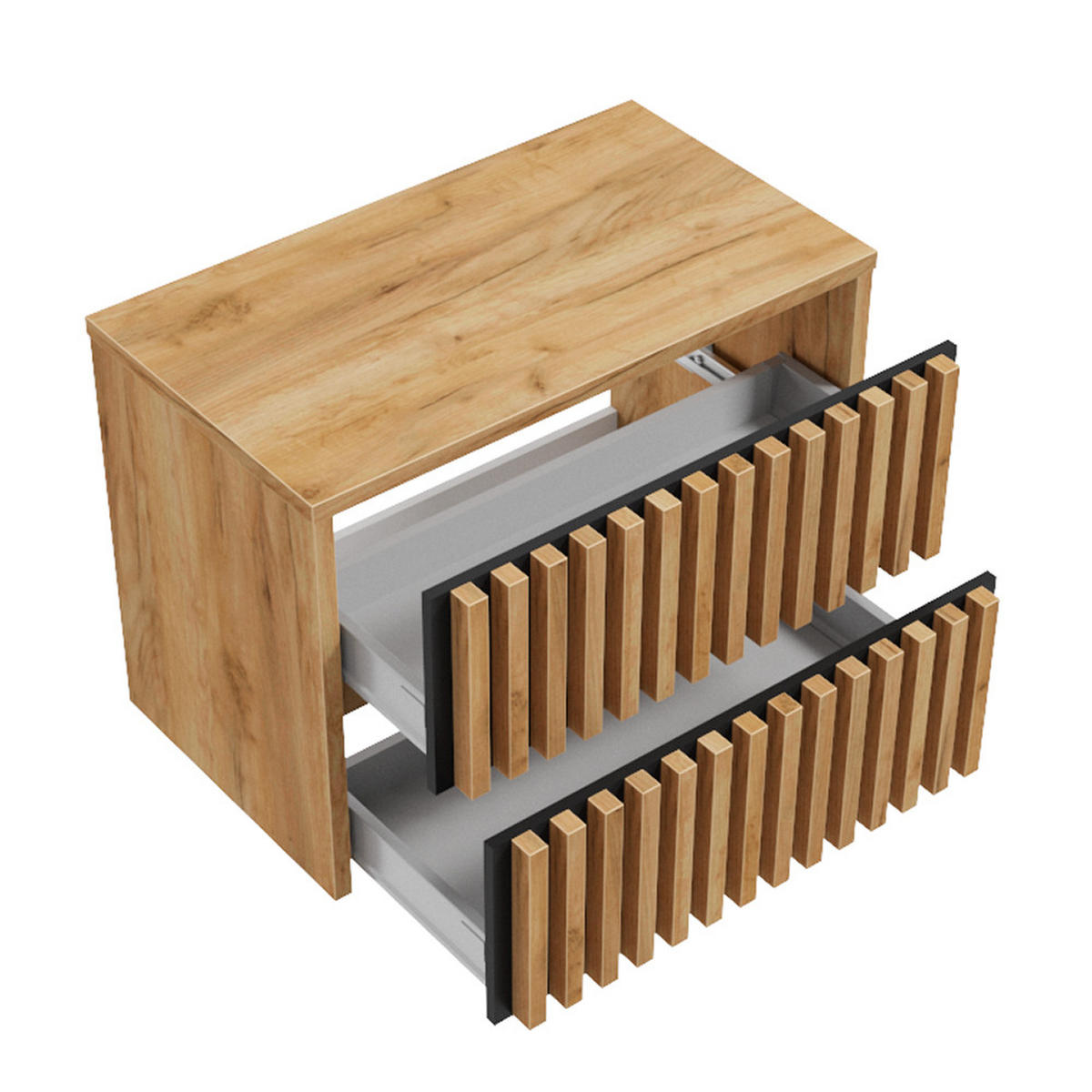 BADMÖBEL-SET 4-TLG. Lucca-107 - Braun, Holzwerkstoff (190/200/46cm) - Lomado