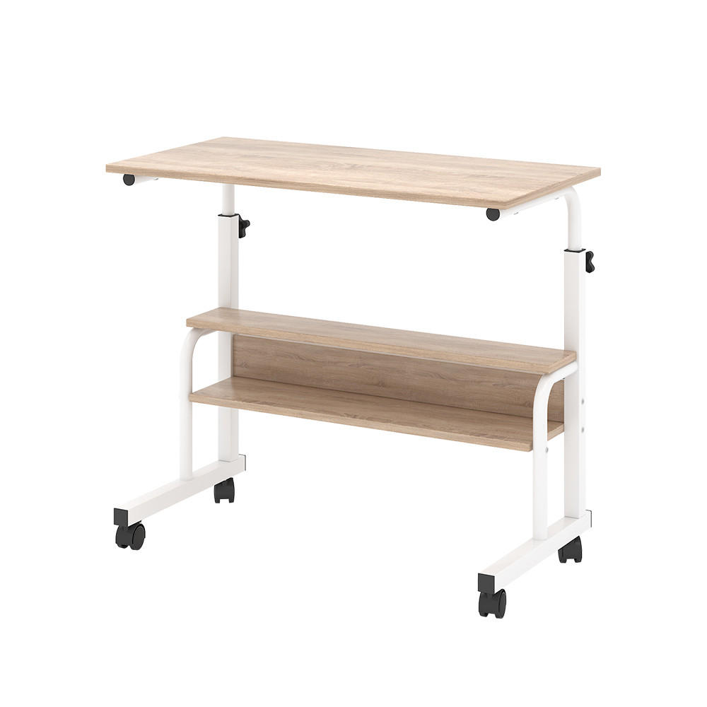 SCHREIBTISCH Bica Weiß 80 x 40 cm - Weiß/Sonoma Eiche, Holzwerkstoff (40/80/90cm) - Vicco