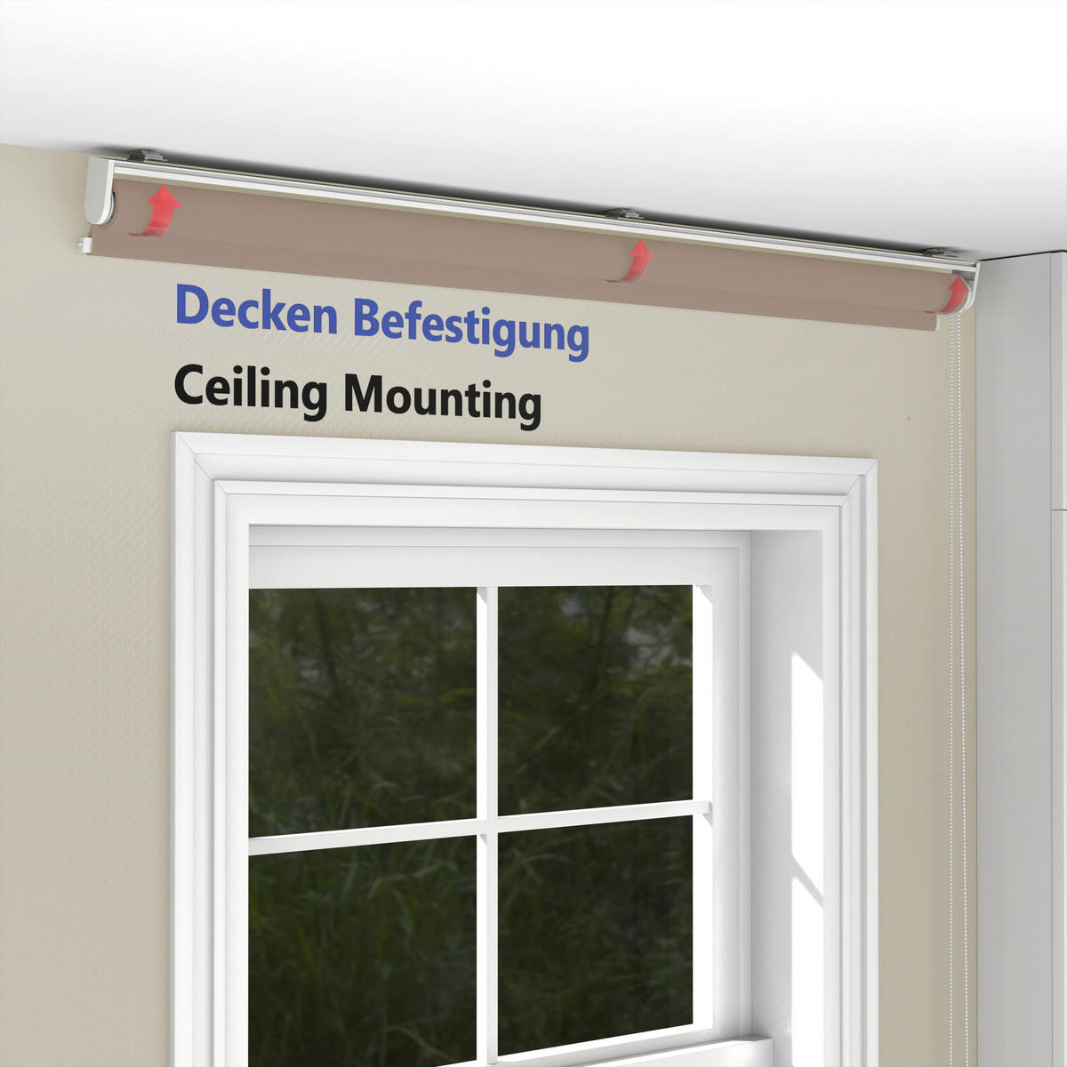 ROLLO blickdicht - Hellbraun, Textil (45/150cm) - Deco-Raum