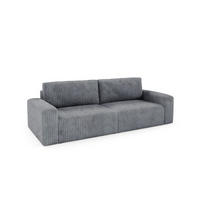 SOFA Angela 3 Sitzplätze Dunkelgrau - Grau, Holz (252/86/105cm) - Petits-meubles