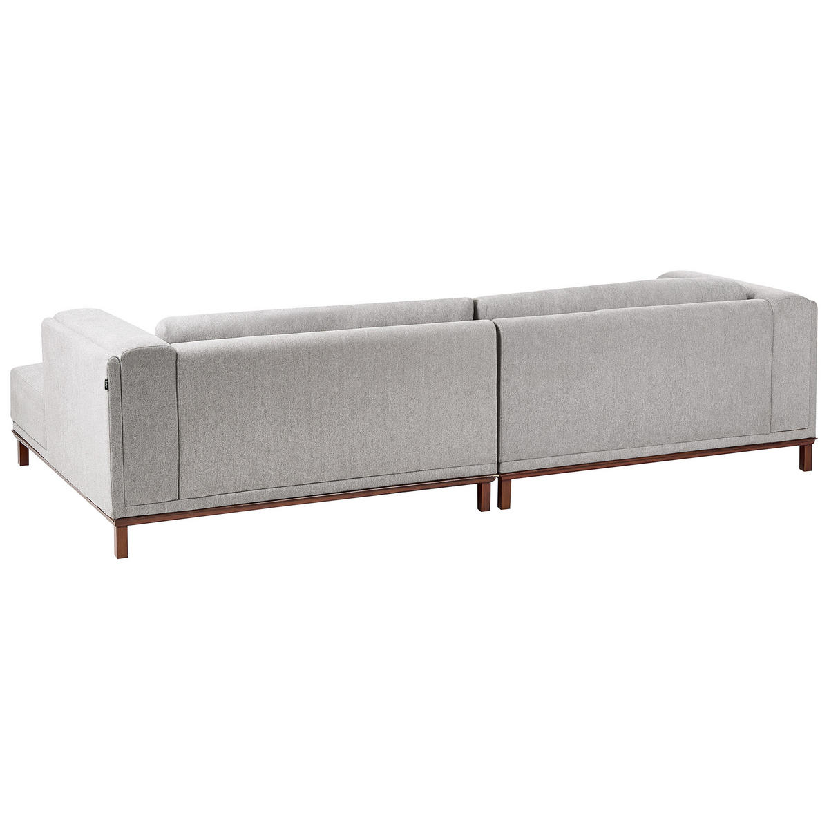 ECKSOFA 4-Sitzer Stoff Grau linksseitig Veng - Hellbraun/Dunkelgrau, Textil (310/155cm) - Beliani