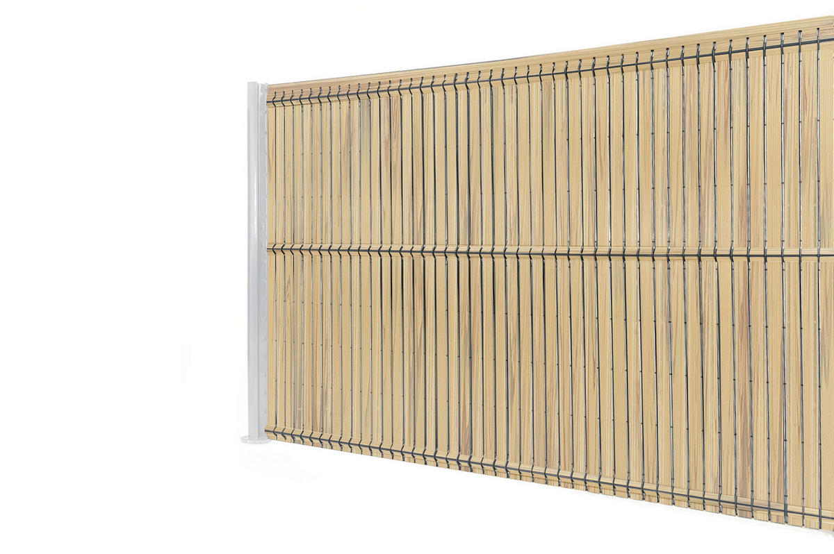PVC-SICHTSCHUTZLAMELLEN-STEIF-SET Cinto beige 4m H.150cm - Mit clips und Endprofil - Beige, Kunststoff (400/153cm) - Casanoov