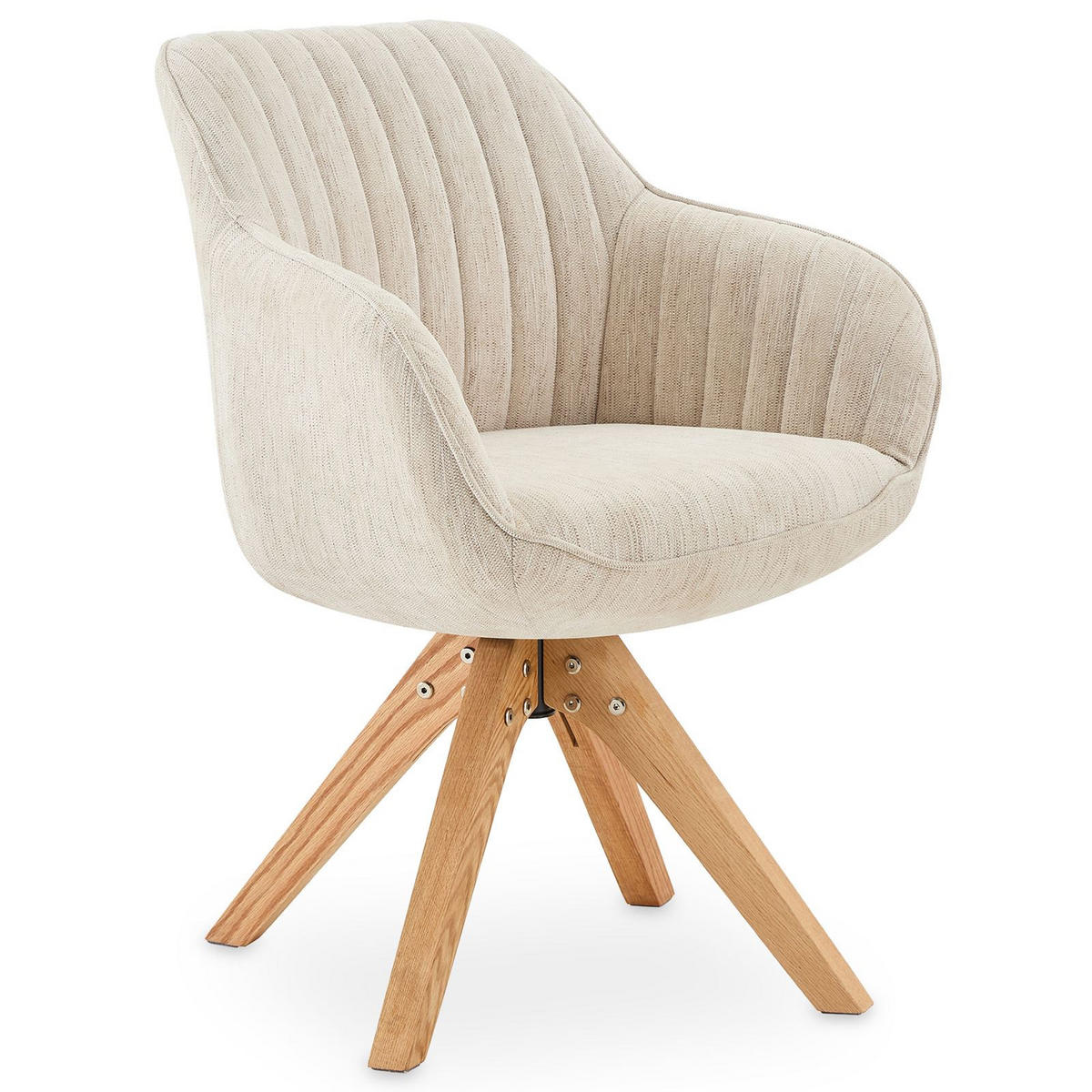 ESSZIMMERSTÜHLE VALENCIA 2er-Set beige - Beige, Textil (62/83/62cm) - IDIMEX