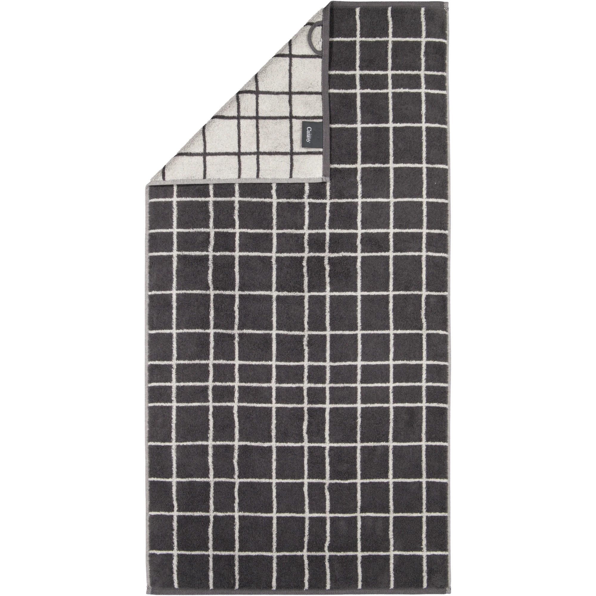 HANDTÜCHER ATELIER ALLOVER 6241 BASALT - 77 - Grau, Textil (50/100cm) - Cawoe
