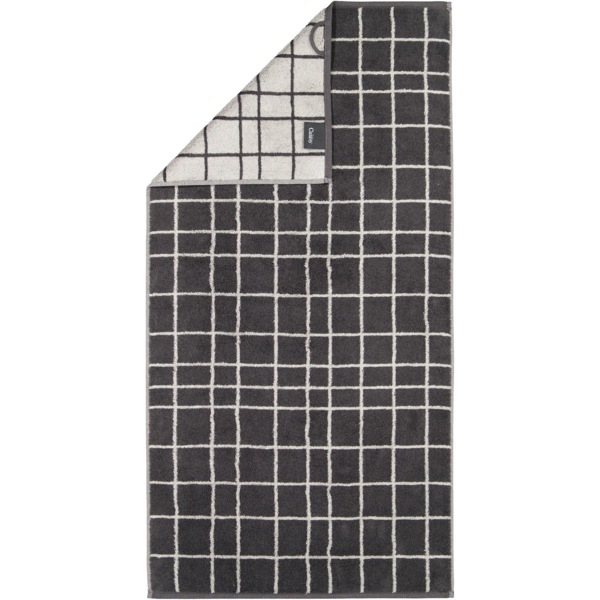 HANDTÜCHER ATELIER ALLOVER 6241 BASALT - 77 - Grau, Textil (50/100cm) - Cawoe