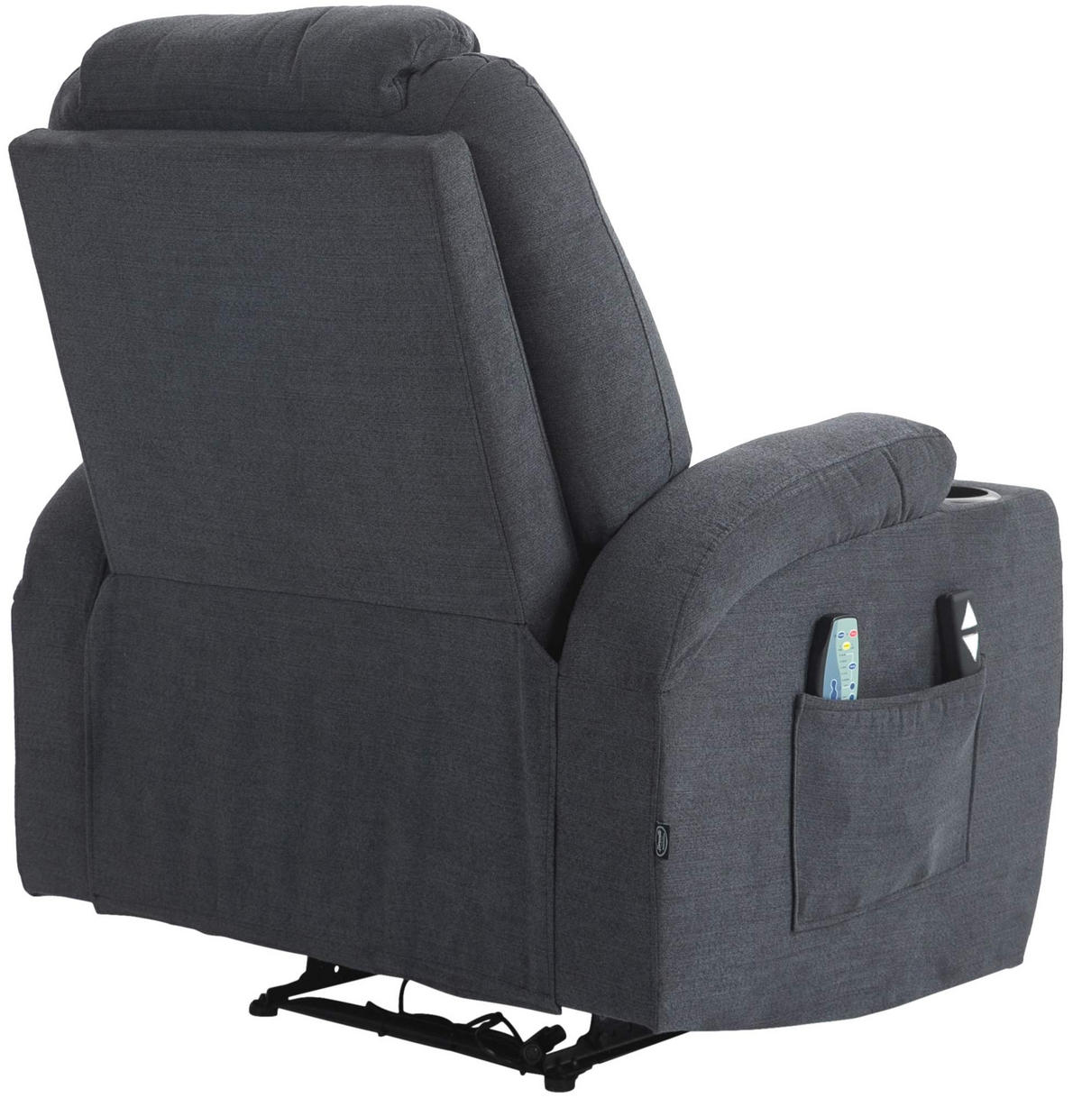 SESSEL Stoff dunkelgrau - Dunkelgrau/Schwarz, Textil/Metall (83/105/94cm) - CLP