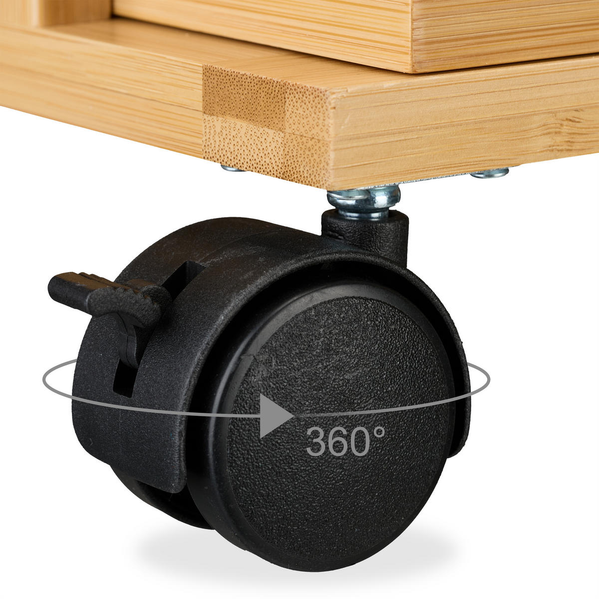 ROLLWAGEN - Hellbraun, Holz/Holzwerkstoff (31/71.5/18cm) - Relaxdays