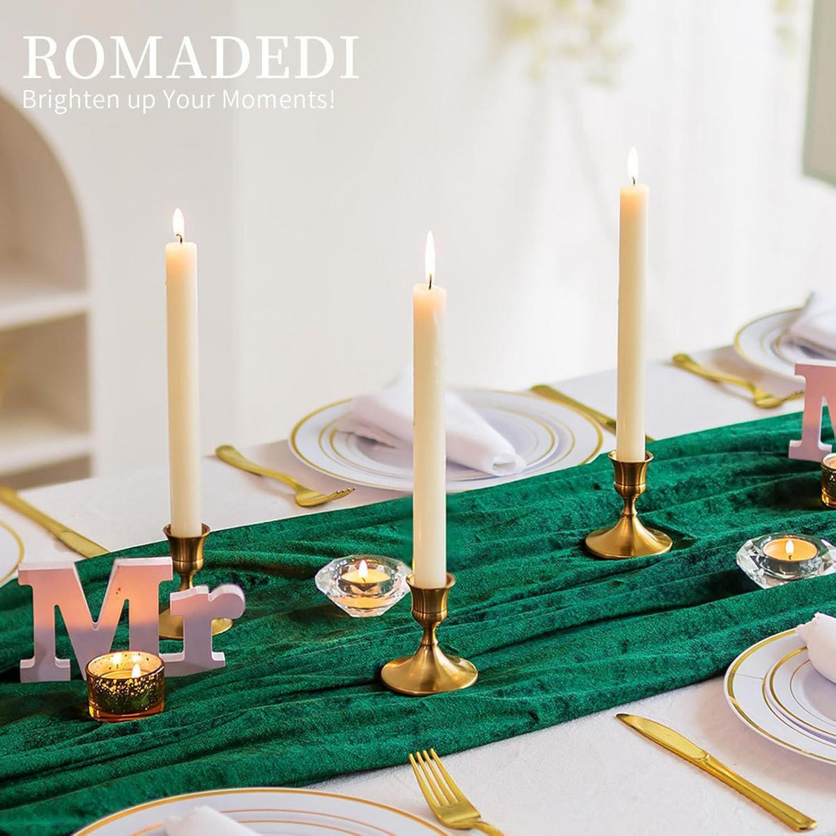 KERZENSTÄNDER 12er Set Metall Gold - Goldfarben, Metall (10/10/15cm)