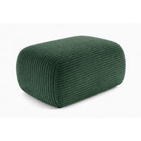 HOCKER Sitzpouf Für Wohnzimmer, Cordstoff Poso, Hellgrau, BIS - Grün, Holz (64/40/40cm) - Kaiser Möbel
