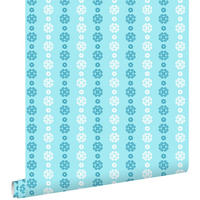 TAPETE Spitzemotiv 53 cm x 10.05 m - Türkis, Papier (53/0.1cm) - ESTAhome
