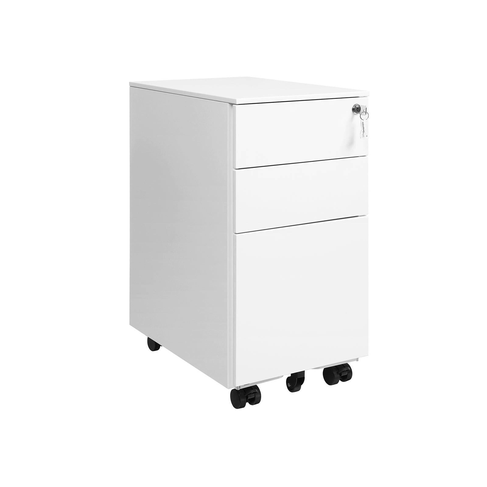 ROLLCONTAINER - Weiß, Metall (45/60/30cm) - Hansiro