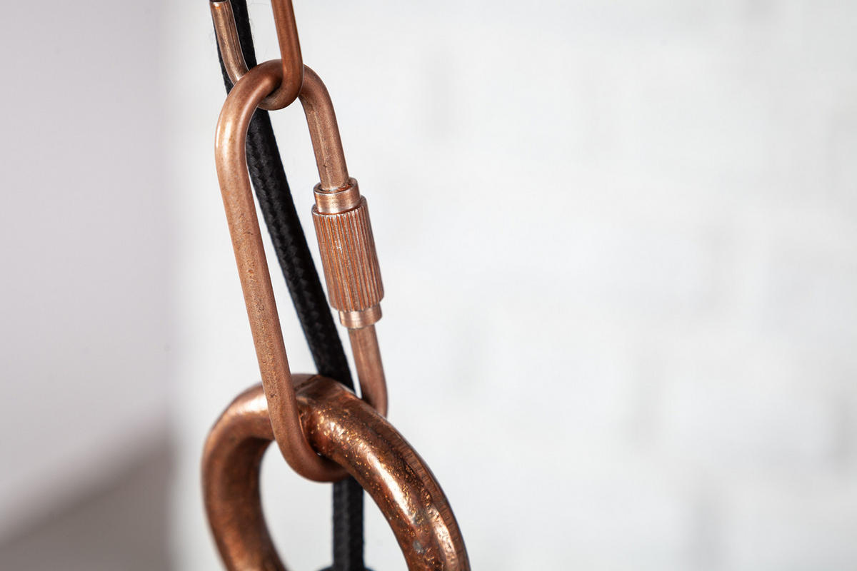 HÄNGELEUCHTE INDUSTRIAL Metall Kupfer 45 cm - Kupferfarben, Metall (29/29/45cm) - riess-ambiente