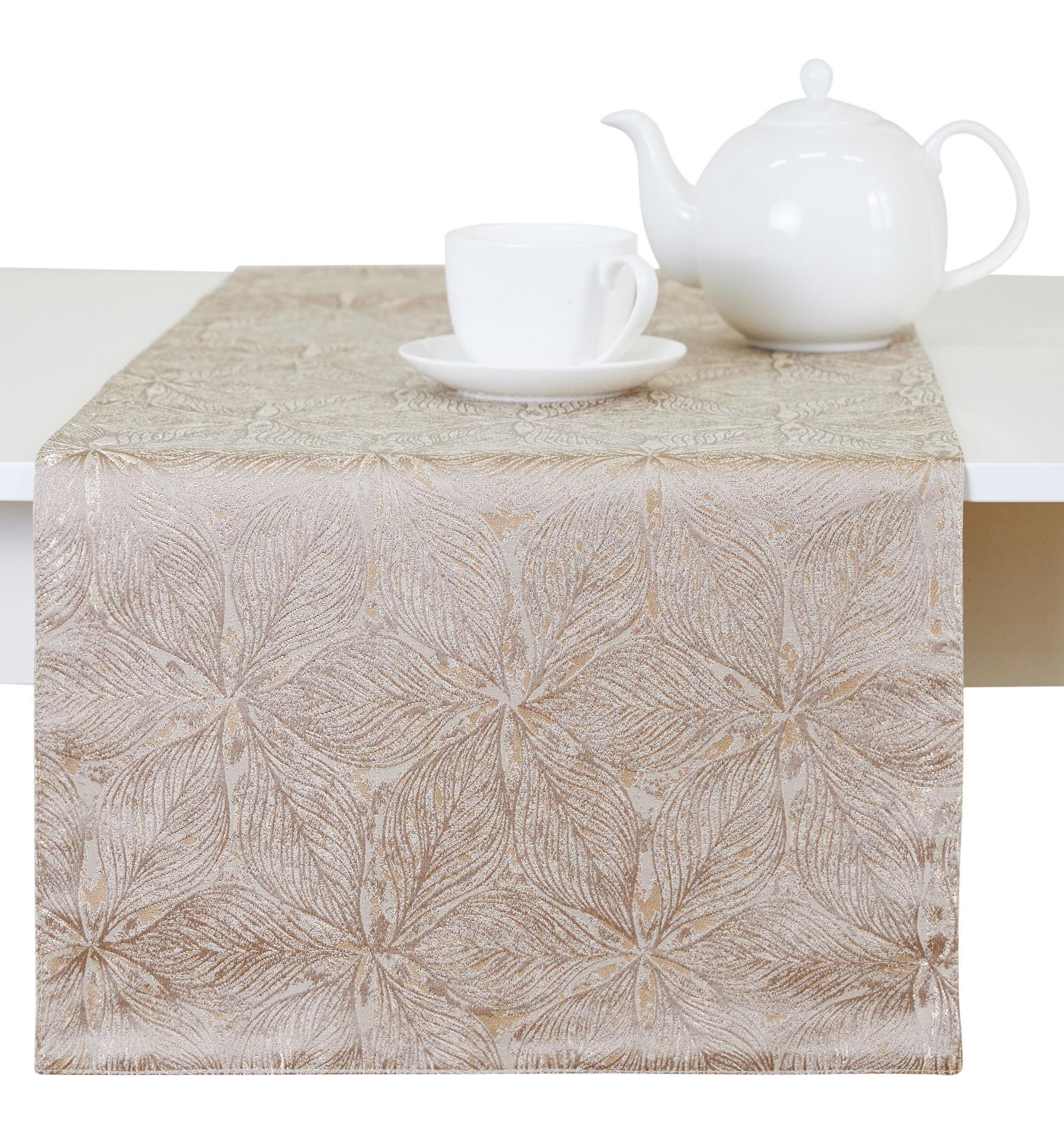 TISCHLÄUFER Redena - Sandfarben, Textil (180/40/1cm) - home&you