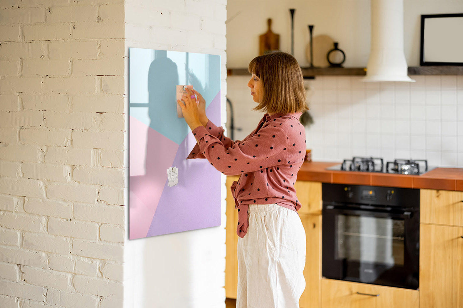 MAGNETTAFEL 120x60 Pastellmuster - Multicolor, Glas (120/60/0.4cm) - TULUP