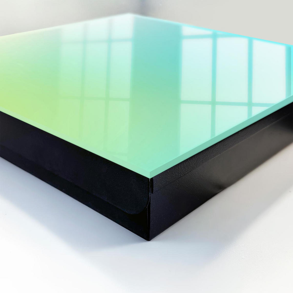 SCHLÜSSELBOX Schwarz 30x30 cm- Türöffnung nach rechts - Sommerliche Frische - Türkis, Metall (30/30/5cm) - TULUP