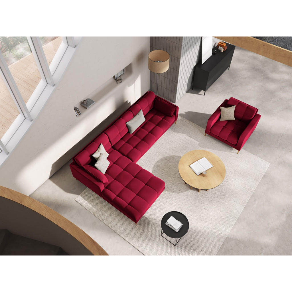 Thumbnail - Micadoni Ecksofa, Rot, Textil, 5-Sitzer, L-Form, 293x185 cm, Hergestellt in Europa, Oeko-Tex®, Wohnzimmer, Sofas & Couch...
