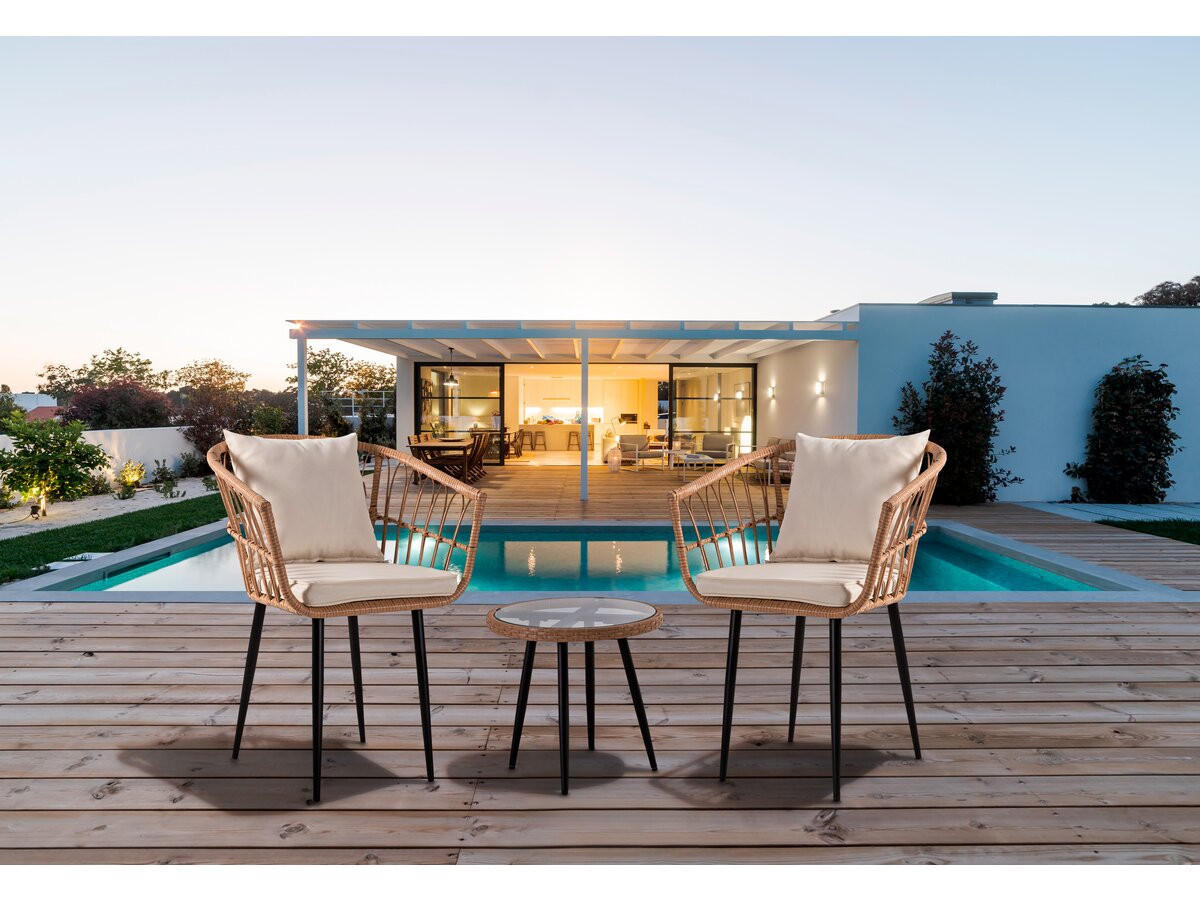 GARTENSITZGRUPPE vela beige - Beige, Metall - Habitat Garten