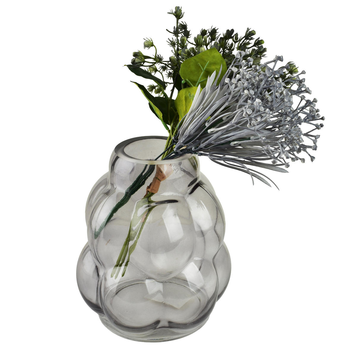 VASE Serenite Grau Glas - Grau, Glas (19cm) - Mondex
