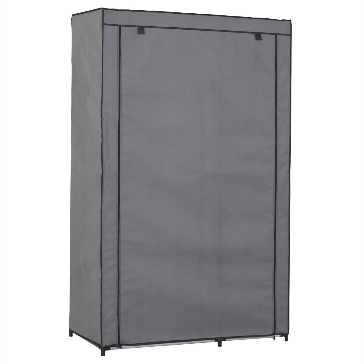 STOFFSCHRANK TANJA - Anthrazit, Textil (99/158/46cm) - IDIMEX
