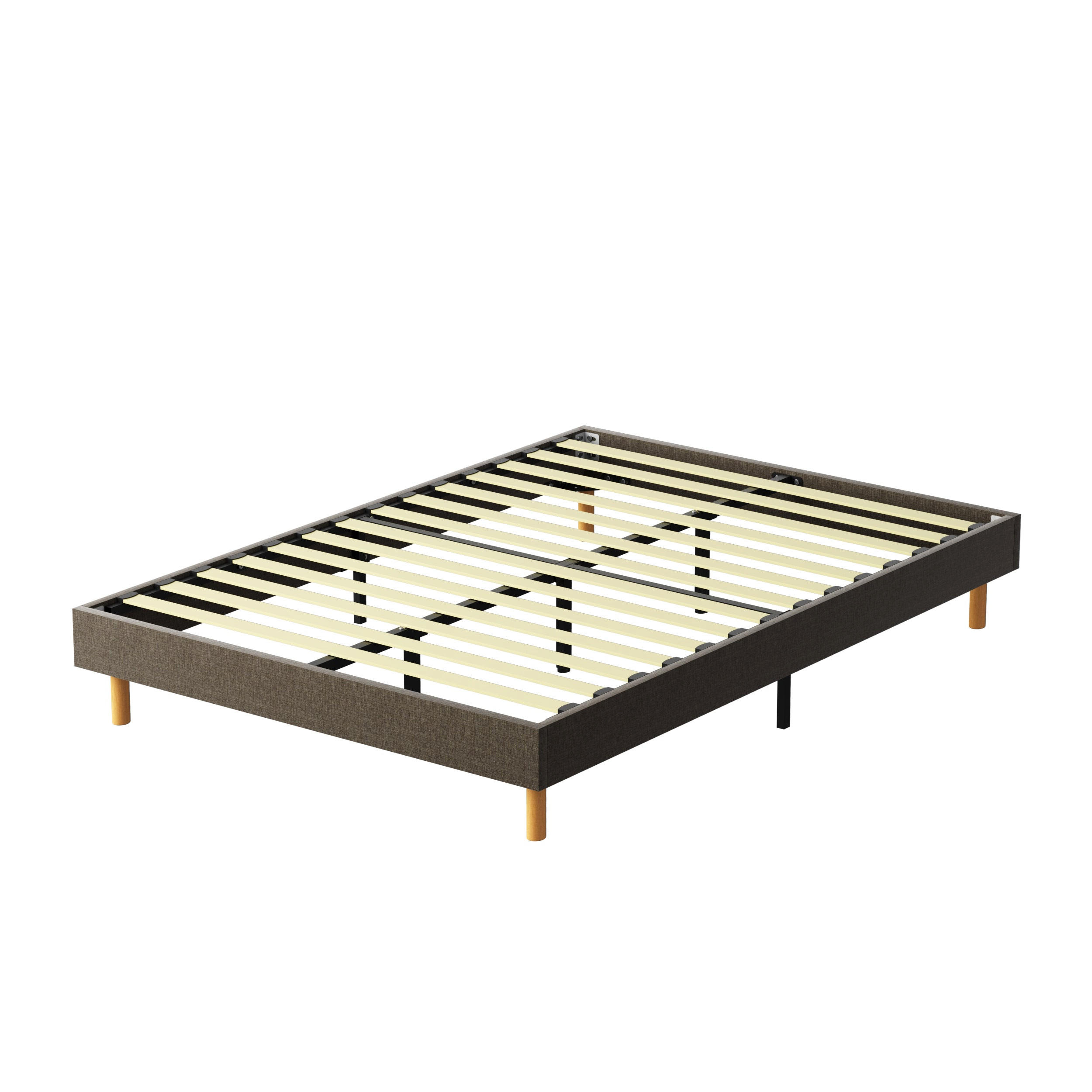 Dewinner Polsterbettrahmen Braun 140x29x190 cm