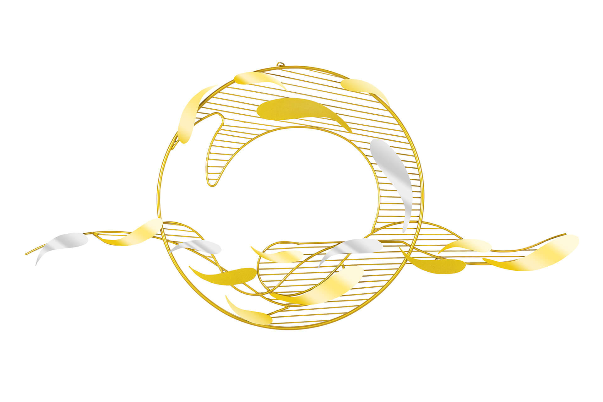 WANDDEKO Gold 121/53 cm - Goldfarben/Kupferfarben, Metall (3.2/53/6cm) - KUNSTLOFT