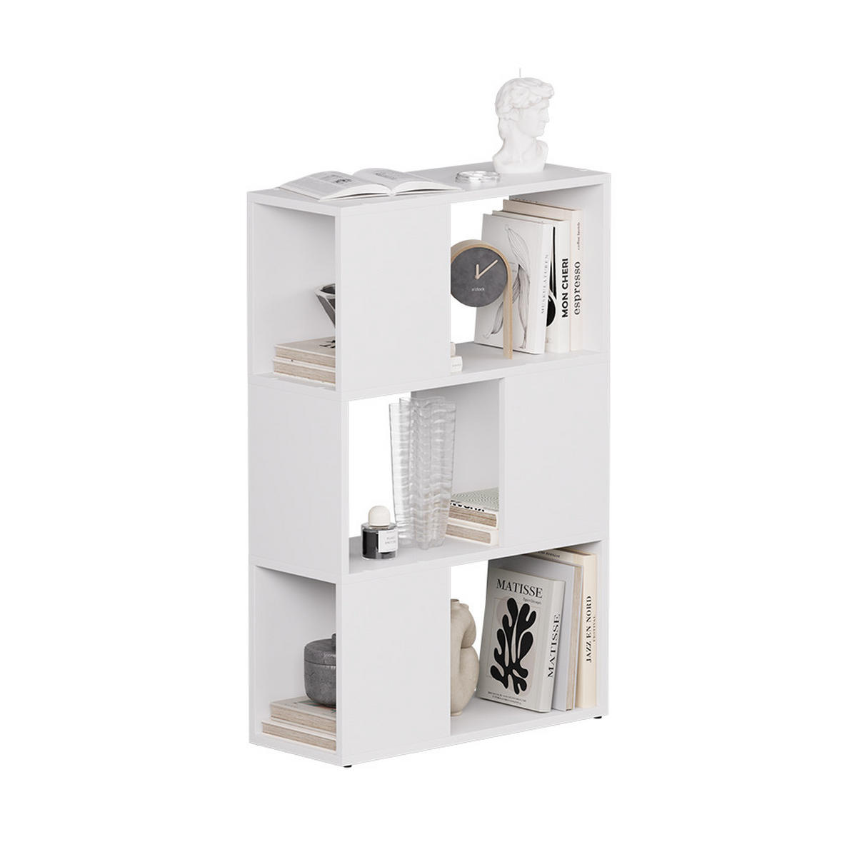 RAUMTEILER Eneos Weiß 60 x 94 cm - Weiß, Holzwerkstoff (60/94/24cm) - Vicco