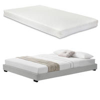 POLSTERBETT Solingen mit Matratze - Weiß, Textil (180/200cm) - Corium
