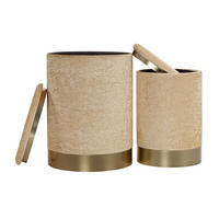 HOCKER mit Stauraum 25/25/36 cm - Beige, Textil (25/36/35cm) - Calicosy