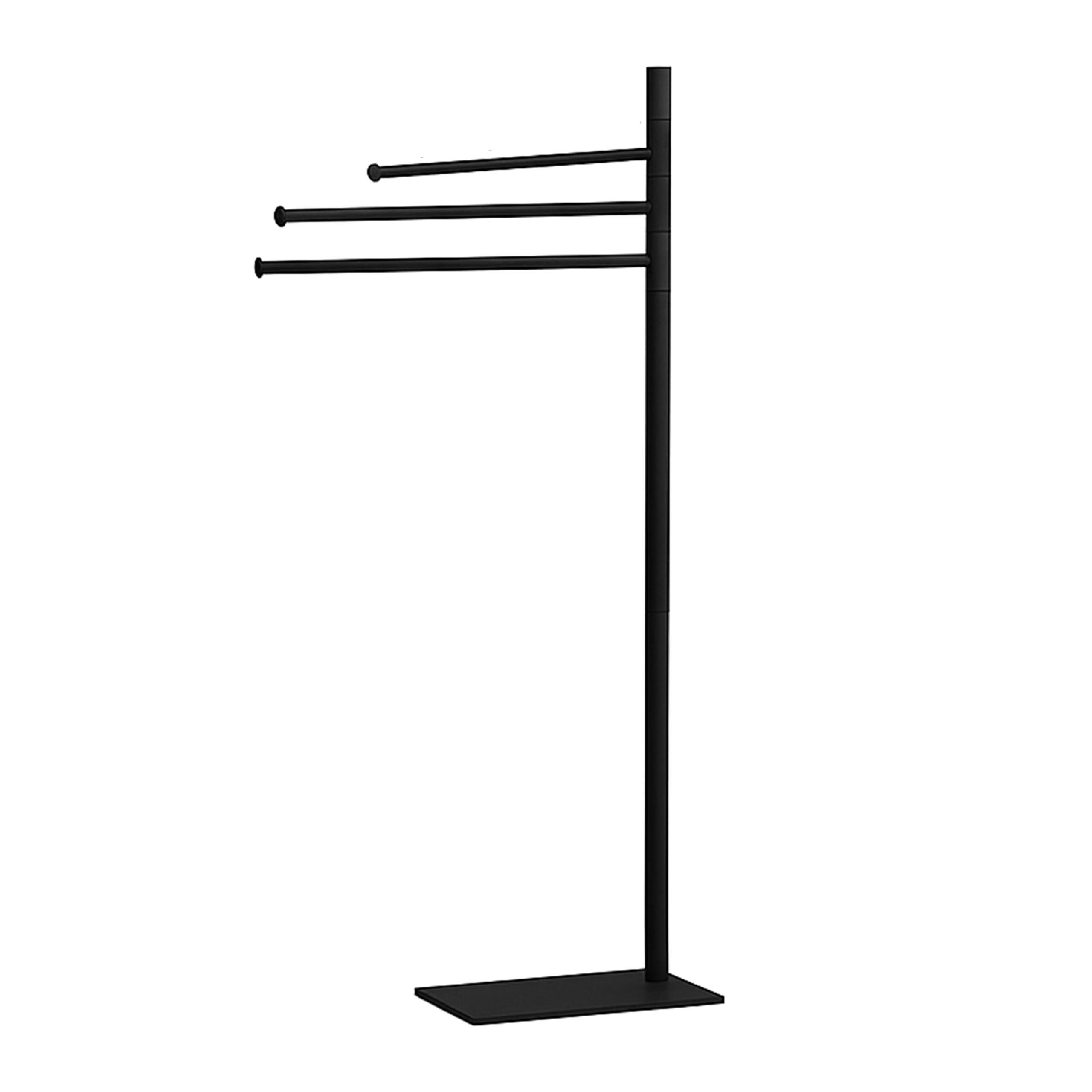 HANDTUCHSTÄNDER - Schwarz, Metall (33.5/83/14cm) - Relaxdays