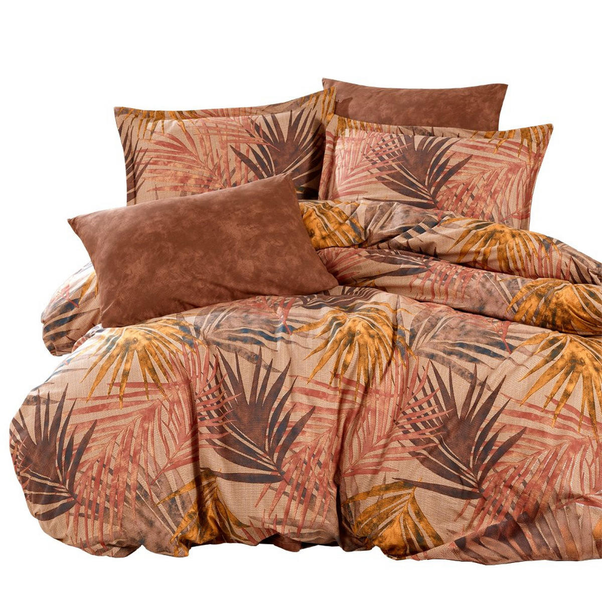 BETTWÄSCHE 5-teilig 200/200 cm GÜNEY - Rot, Textil (200/200cm) - ROLFNERS