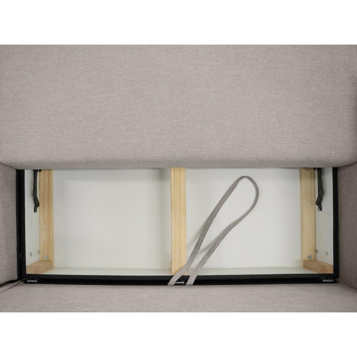 ECKSCHLAFSOFA Vega mit Universelle Ottomane Beige - Beige, Textil (225/150cm) - Beautysofa