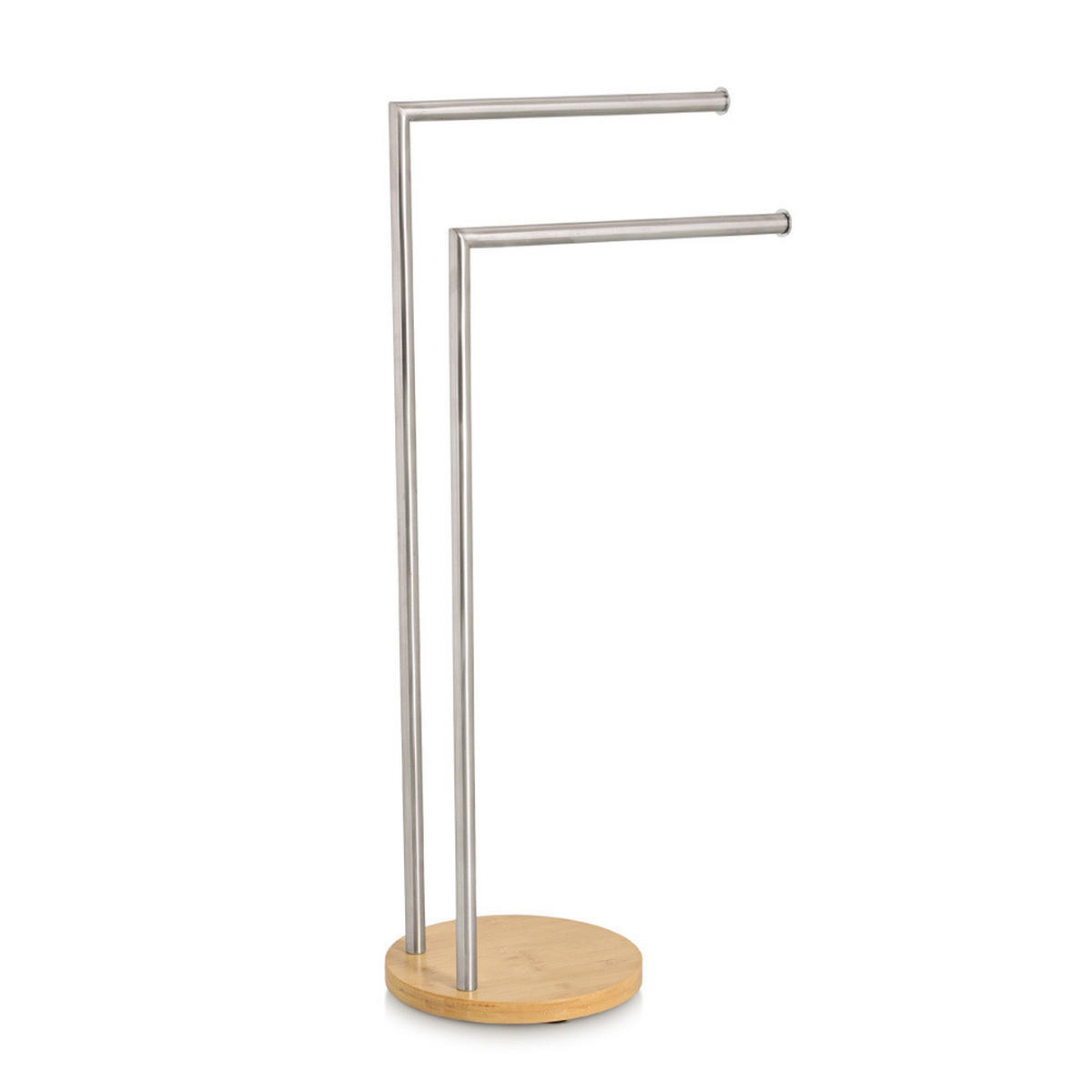 HANDTUCHSTÄNDER Bambus Edelstahl Orvo - Grau, Metall (36/81.5/24cm) - ZELLER