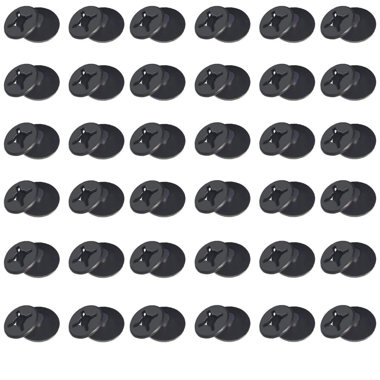 BEFESTIGUNGSKNÖPFE für Fliegengitter 36-teiliges Set Schwarz - Schwarz, Kunststoff (5/1/5cm)