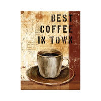 MAGNET 6/8 cm Coffee & Chocolate Best Coffee in Town - Multicolor, Metall (6/8/0.1cm) - Nostalgic-Art