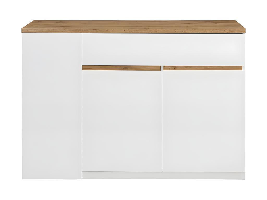 KÜCHENINSEL mit Stauraum - Weiß & Naturfarben - MEILI - Naturfarben, Holz (65/90/130cm) - Vente-Unique
