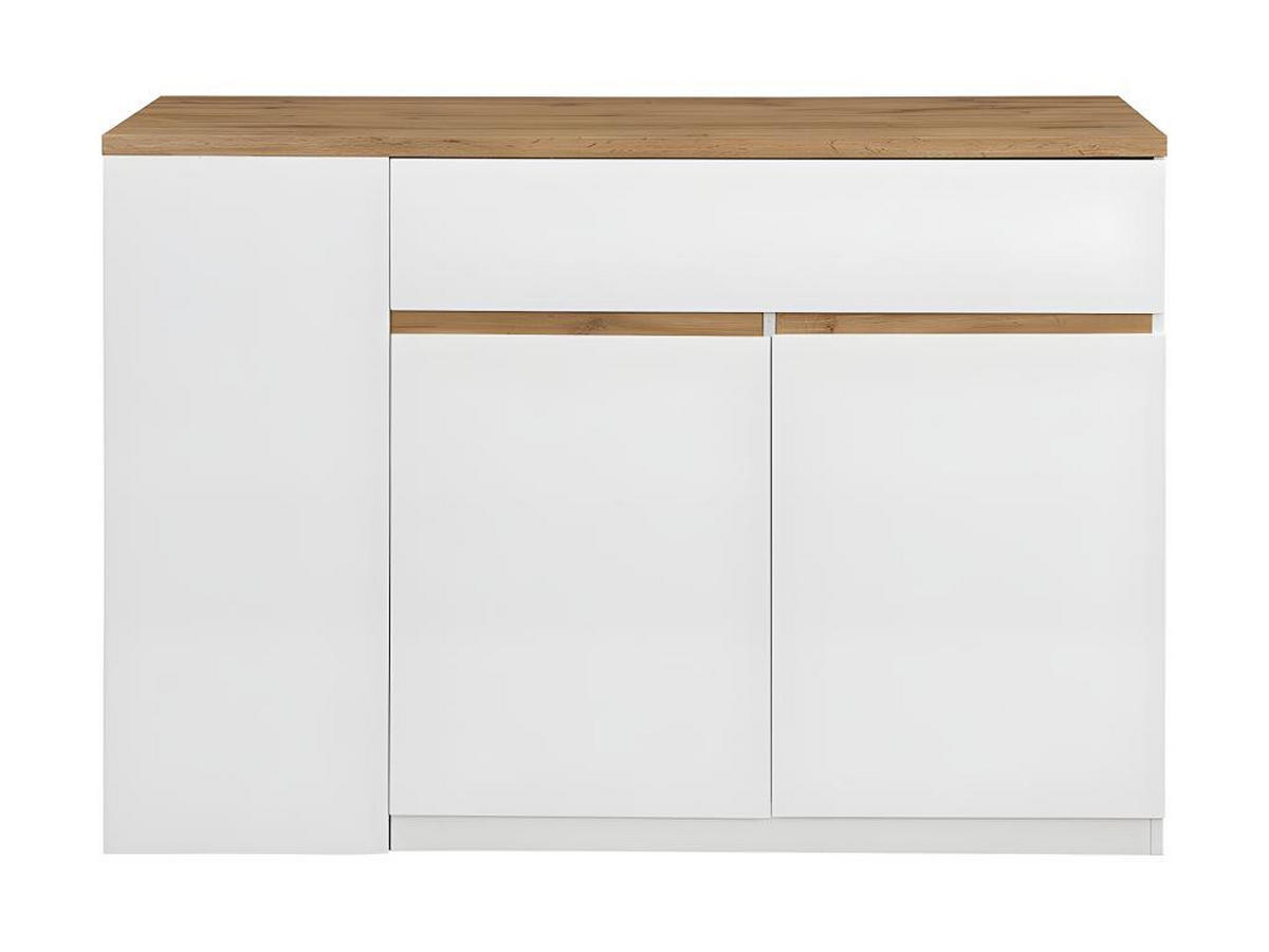KÜCHENINSEL mit Stauraum - Weiß & Naturfarben - MEILI - Naturfarben, Holz (65/90/130cm) - Vente-Unique