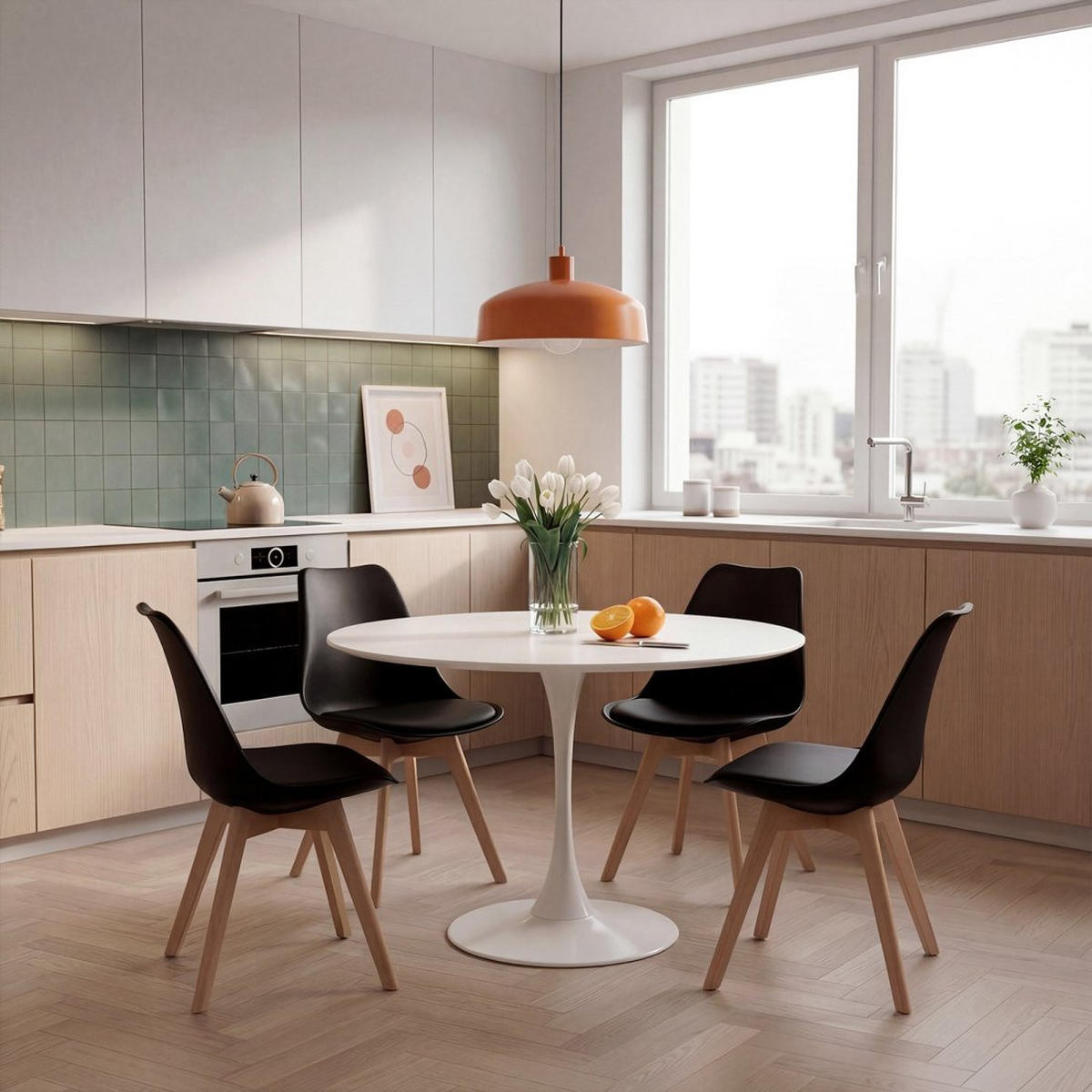 ESSZIMMERSTUHL Kler Schwarz 48 cm x 82 cm 4er-Set - Schwarz, Kunststoff (48/82/57cm) - Klast Home